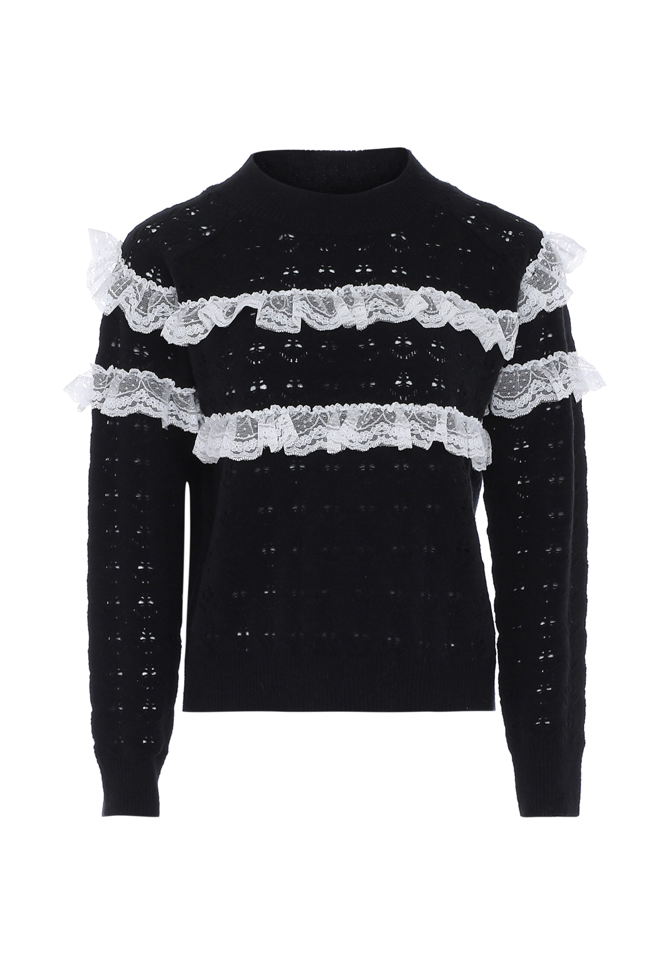 NAEMI Πουλόβερ σε μαύρο: μπροστά