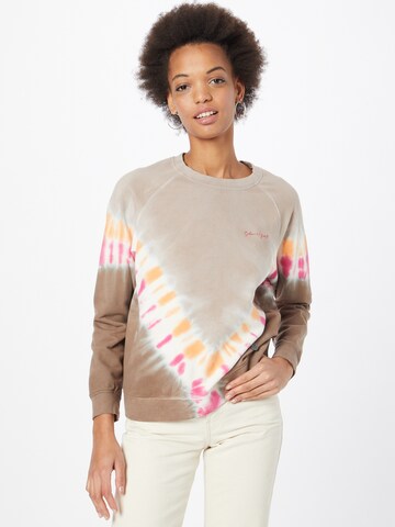 Key Largo Sweatshirt 'TRUTH' in Braun: predná strana