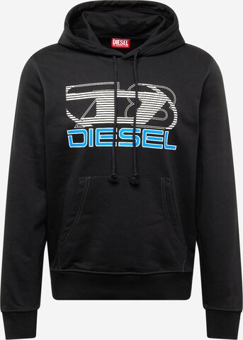 DIESEL Sweatshirt 'GINN' in Black: front