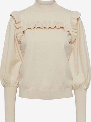 YAS Sweater 'Jum' in Beige: front
