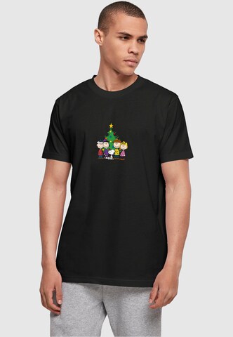 Merchcode Shirt 'Peanuts Christmas Tree' in Schwarz: predná strana