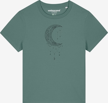 Maglietta 'Mandala Moon' di Watapparel in verde: frontale
