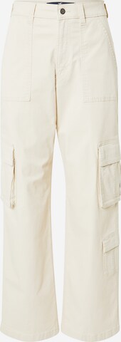 HOLLISTER Wide Leg Cargobukser i beige: forside