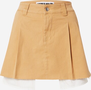 NEON & NYLON Rok 'MINIMO' in Beige: voorkant