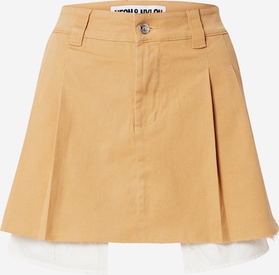 NEON & NYLON Suknja 'MINIMO' u pijesak / bijela, Pregled proizvoda