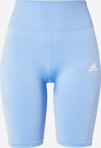 ADIDAS SPORTSWEAR Skinny Sports trousers 'Seamless' in Blue: front