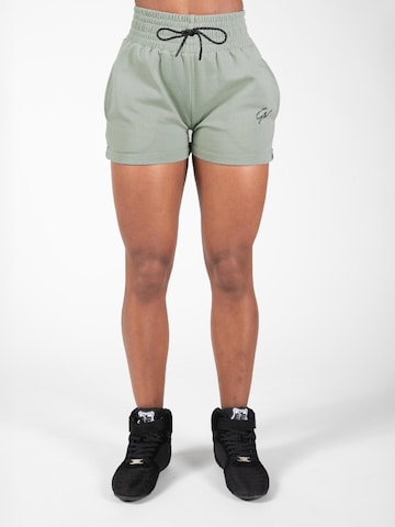 Gorilla Wear Regular Sportbroek 'Pixley' in Groen: voorkant