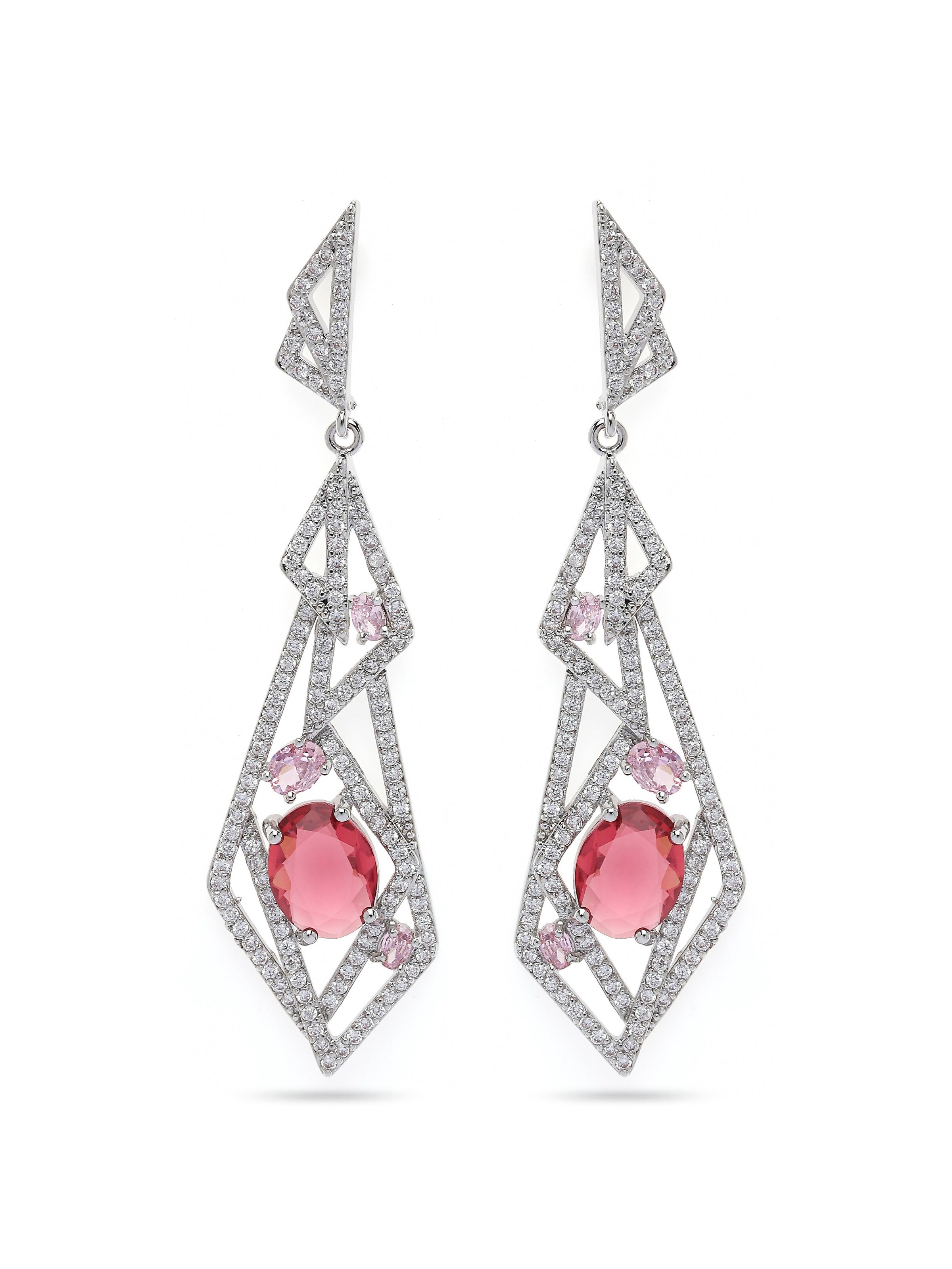 AVANT-GARDE PARIS Oorbellen 'Janaina' in Zilver: voorkant