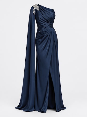 Ombre Abendkleid in Blau: Vorderseite