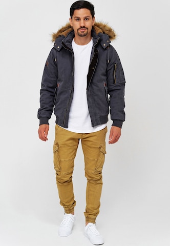 INDICODE JEANS Winter Jacket 'Pennington' in Grey