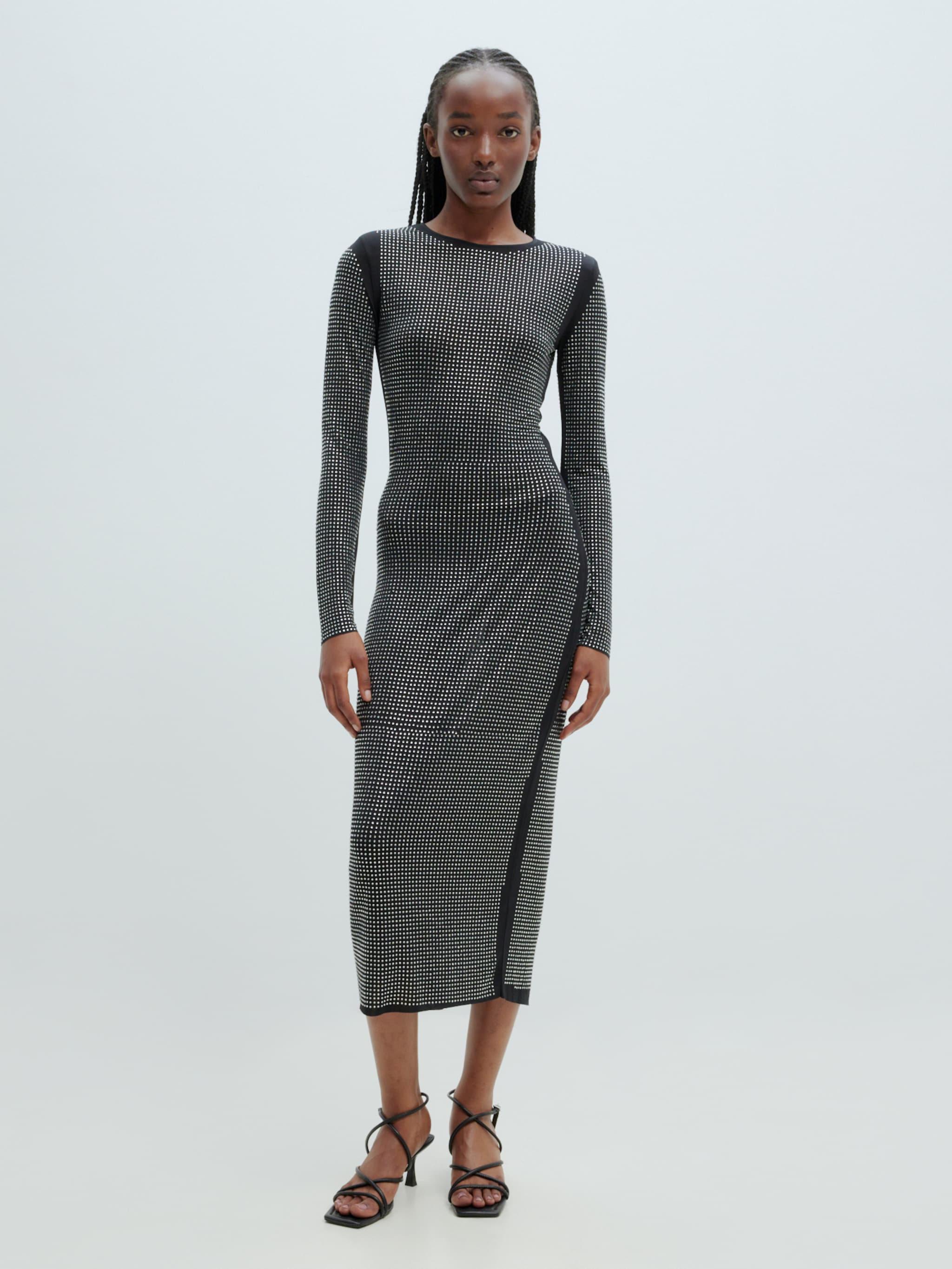 EDITED Produkte Kleid 'Geerke' silbergrau