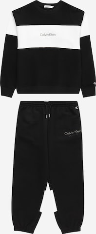 Calvin Klein Jeans Sweatsuit in Black: front