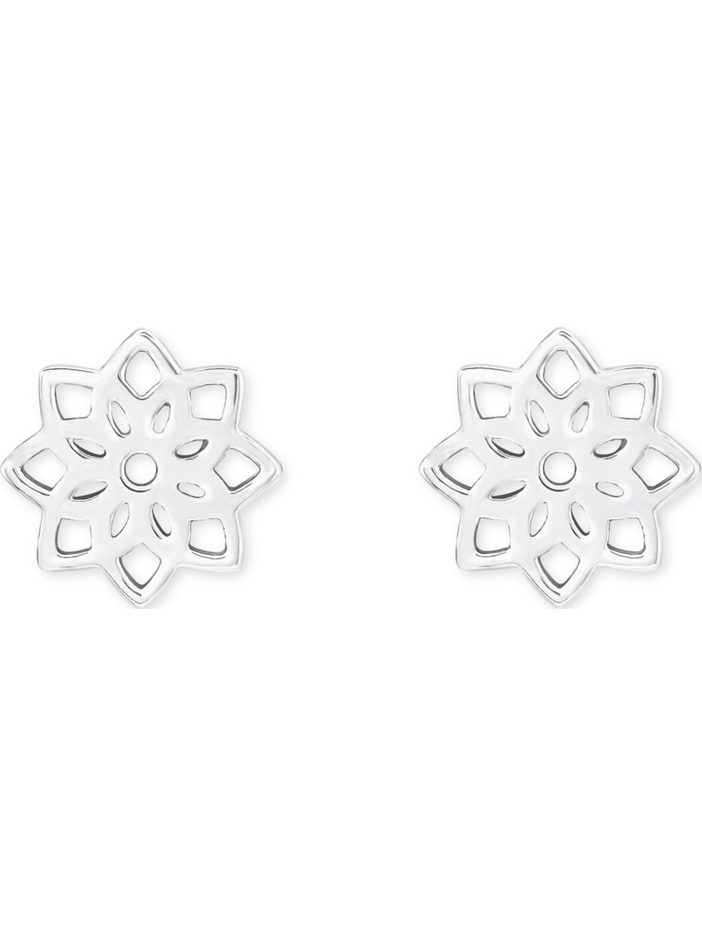s.Oliver Earrings 'Blume' in Silver