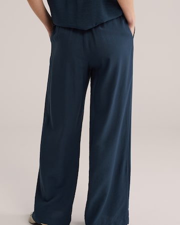 WE Fashion Wide Leg Housut värissä sininen