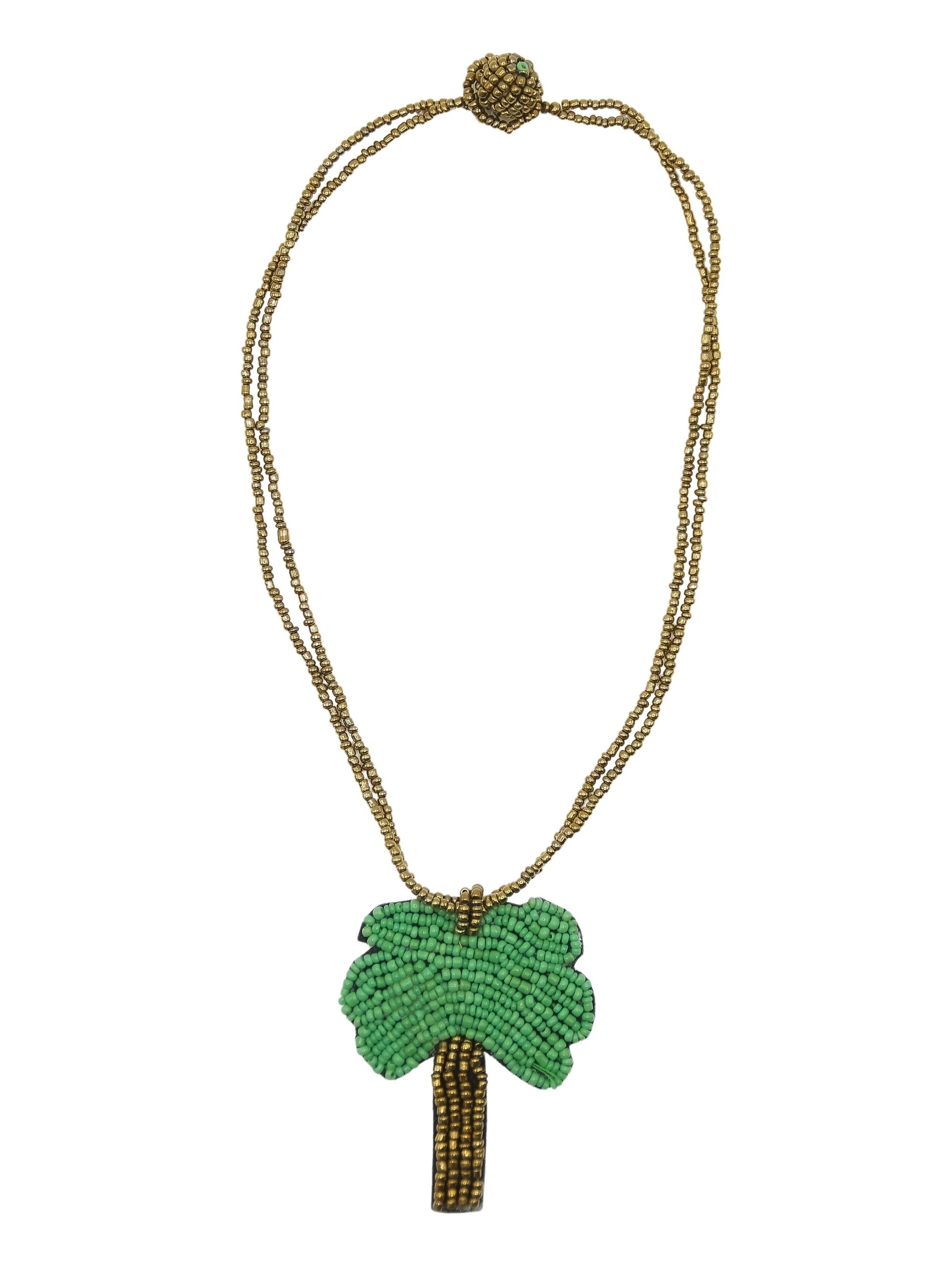 COLLEZIONE ALESSANDRO Necklace 'Palmtree' in Green