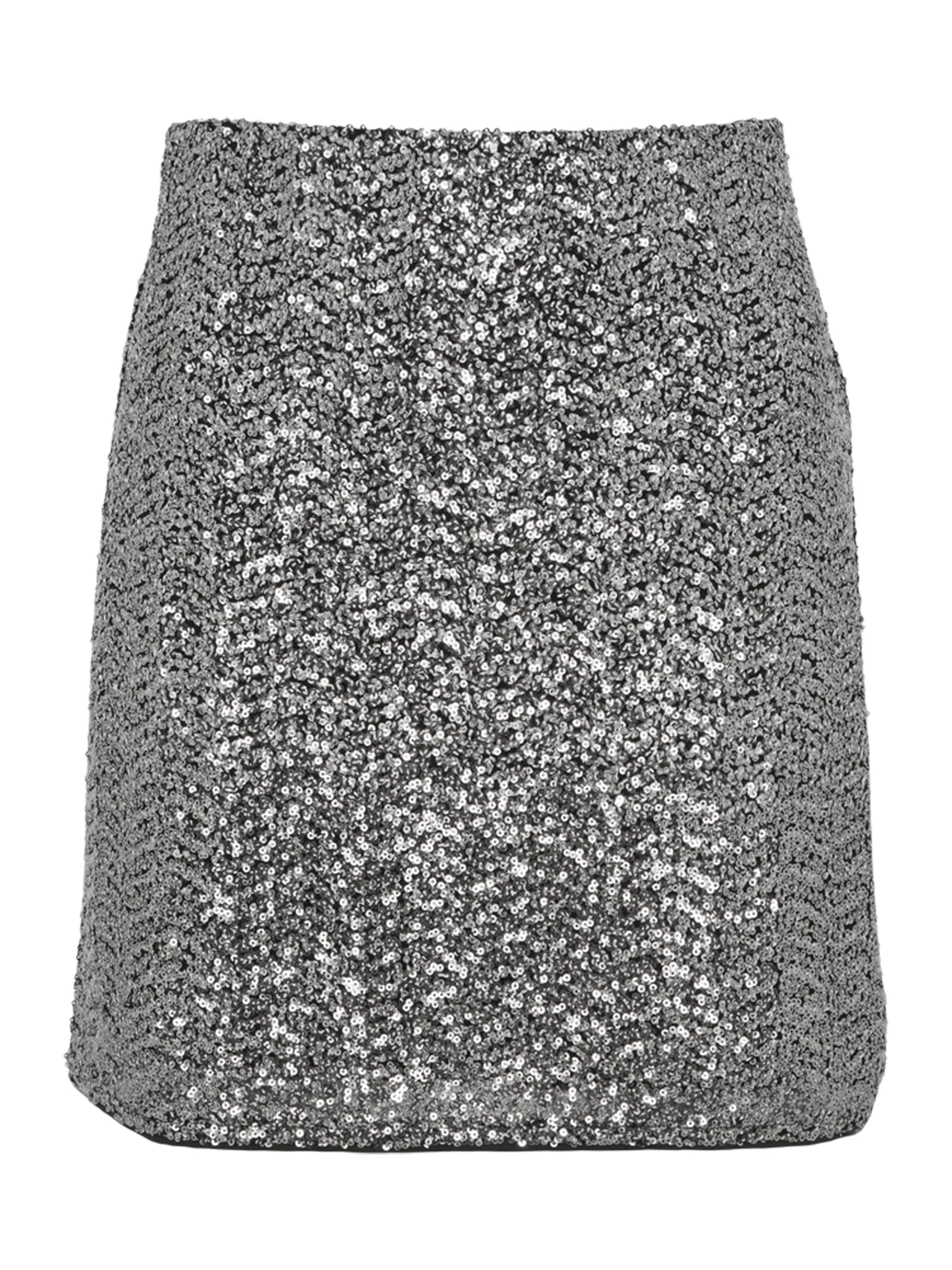 Gonna 'HYPNOTIZED ' di UNFOLLOWED x ABOUT YOU in argento: frontale