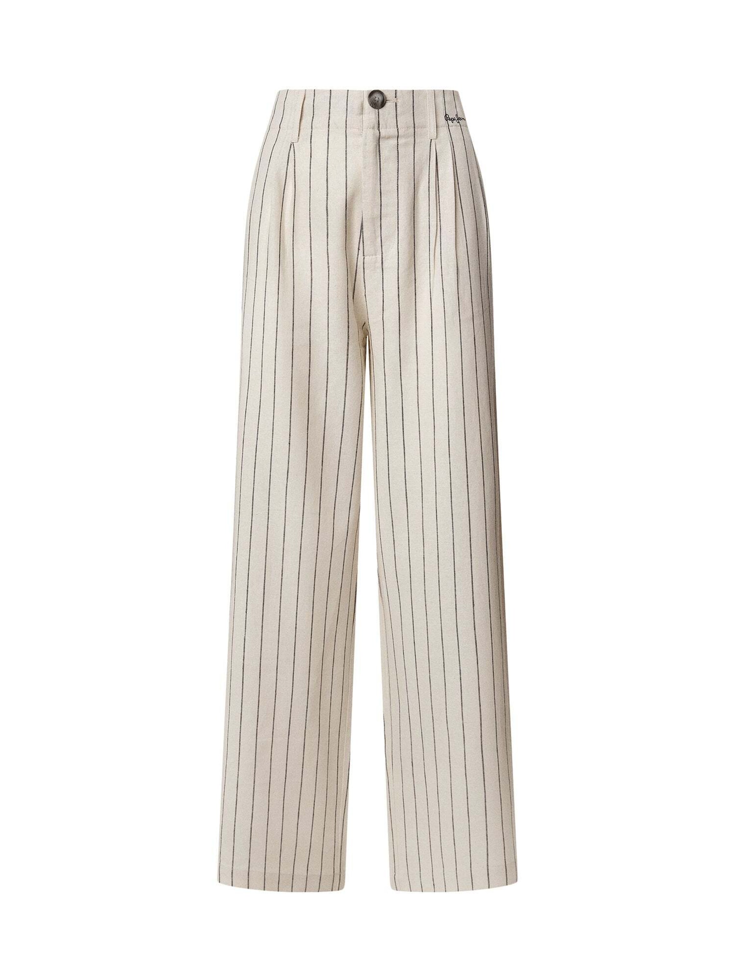 Wide leg Pantaloni con pieghe 'Herly' di Pepe Jeans in bianco: frontale