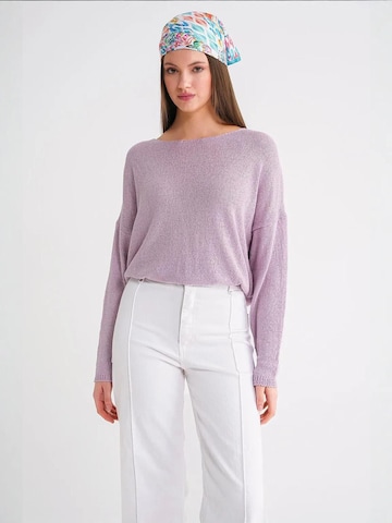 Pullover di MixRay in lilla: frontale