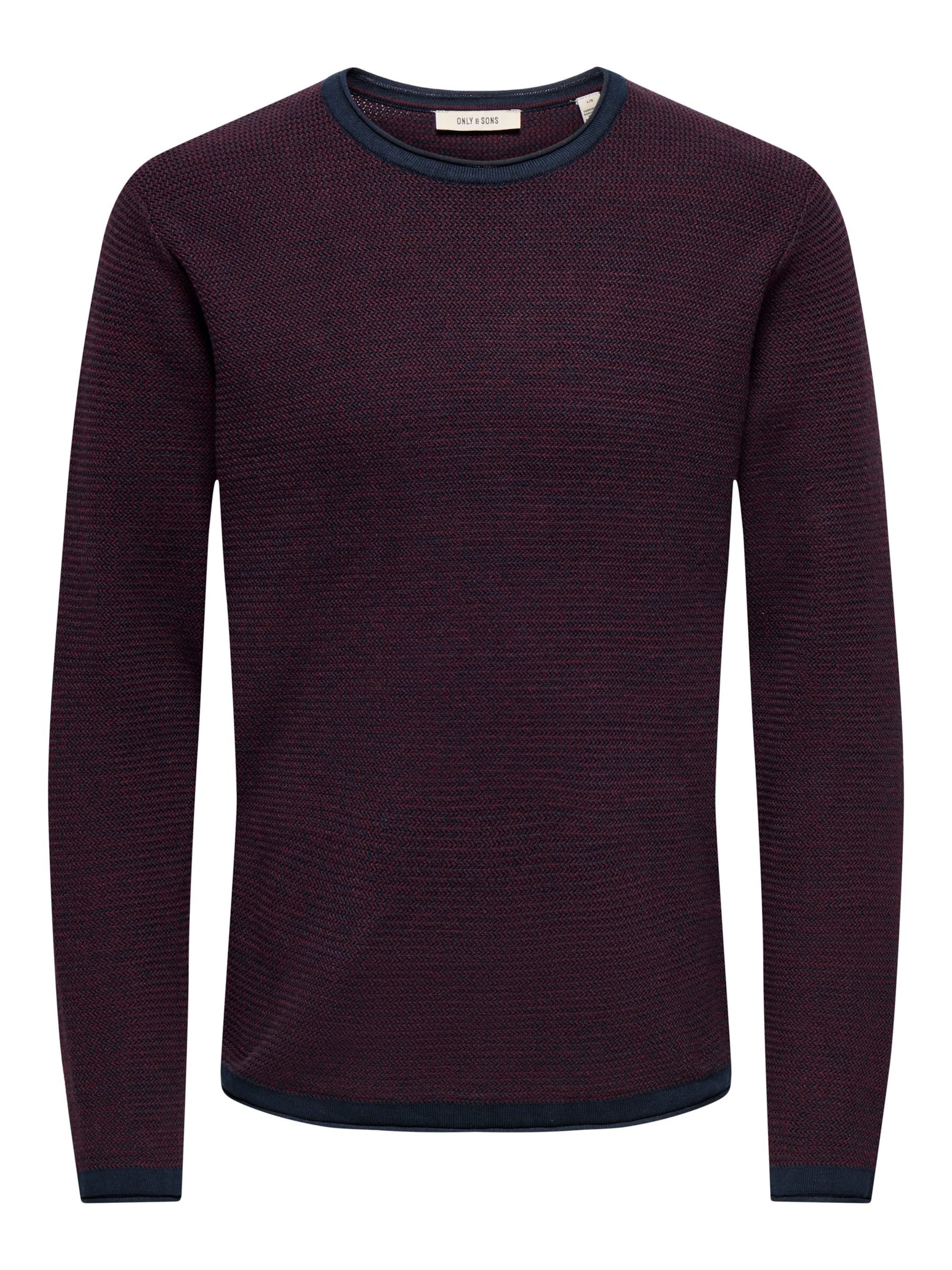 Only & Sons Pullover 'ONSEric' i L i navy / mørkelilla, Produktvisning