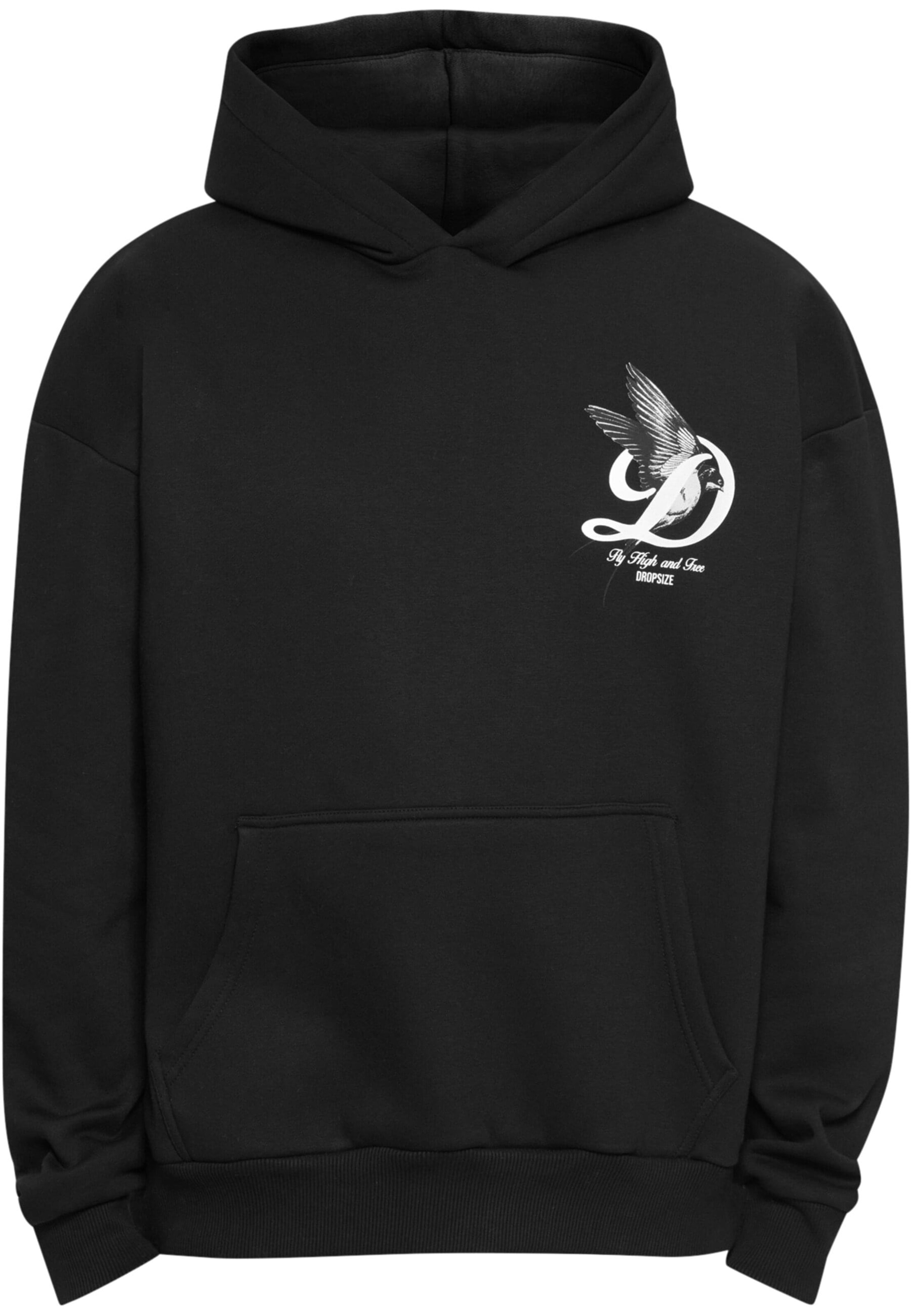 Sweat-shirt Dropsize en noir : devant