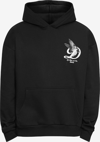 melns Dropsize Sportisks džemperis: no priekšpuses