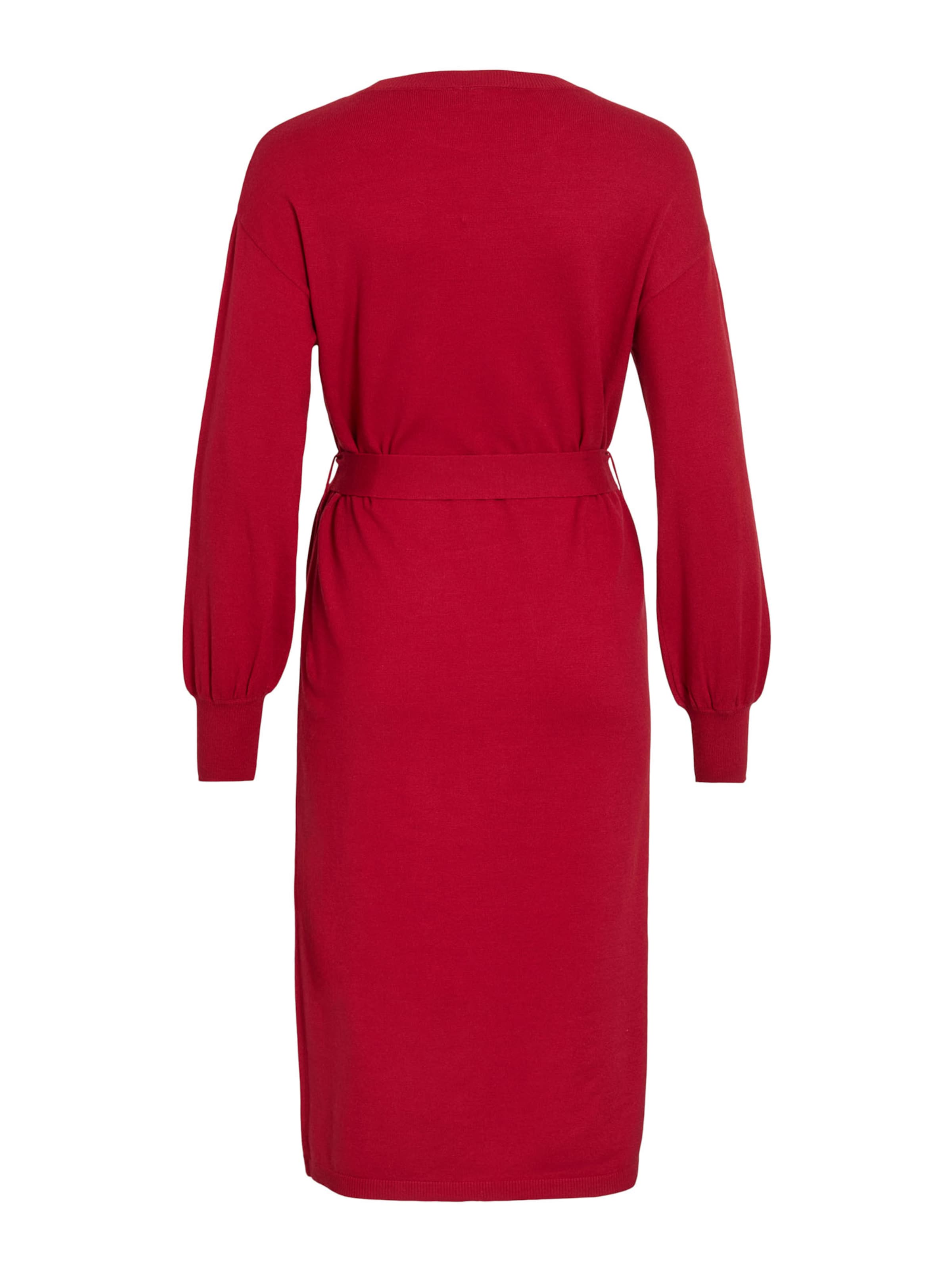 VILA Πλεκτό φόρεμα 'VIRicky' σε κόκκινο