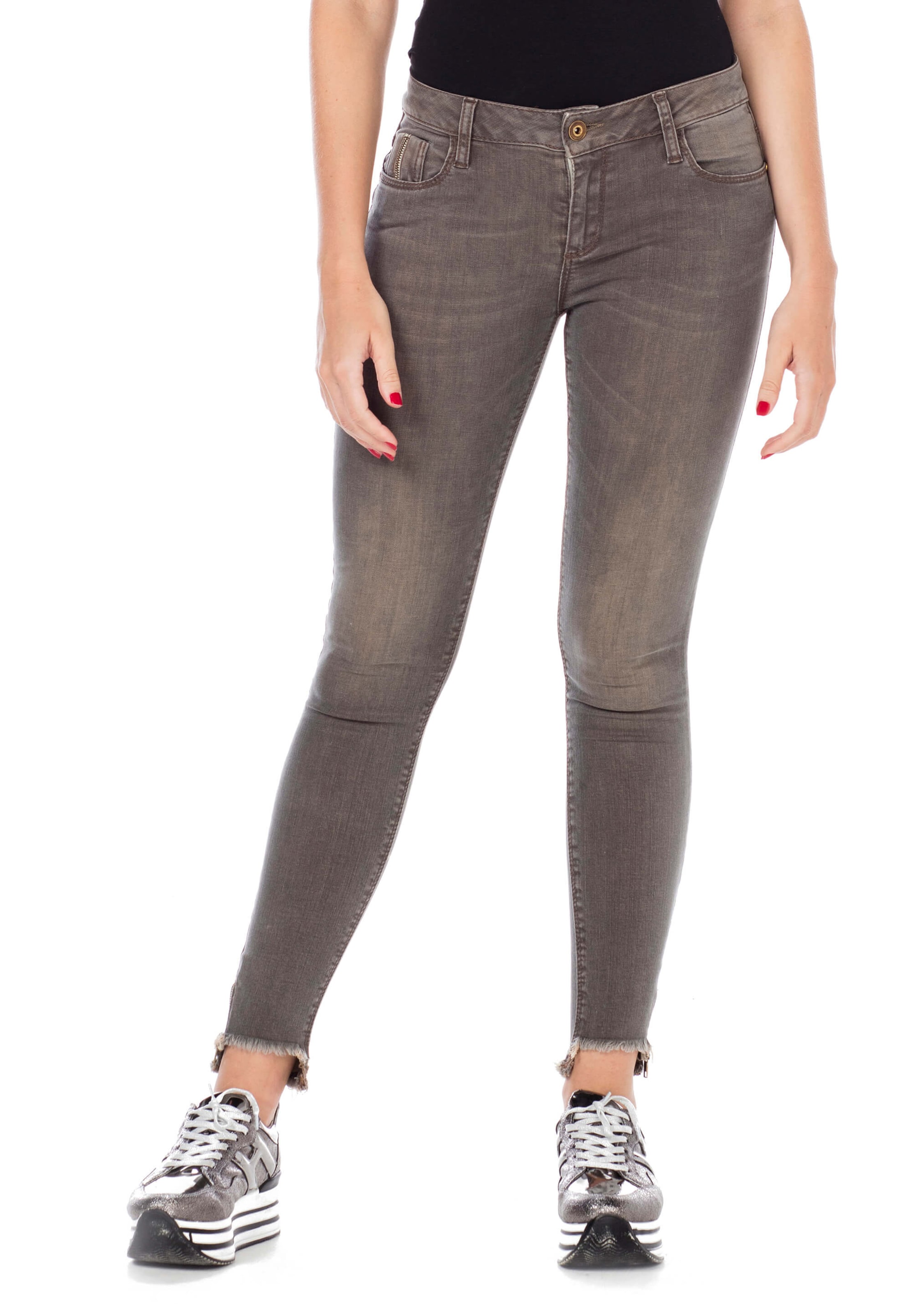 Frauen Jeans CIPO & BAXX Jeans 'WD355' in Braun - TW91600