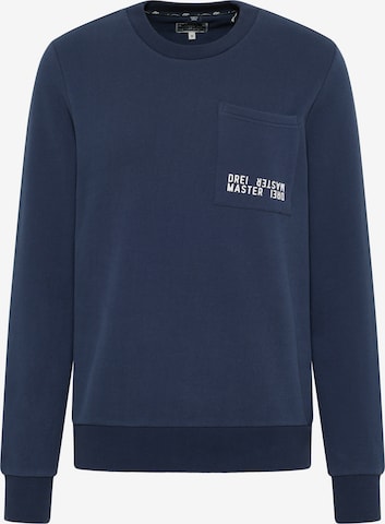 Sweat-shirt DreiMaster Maritim en bleu : devant