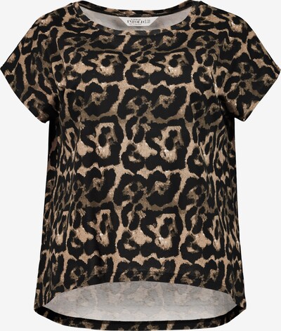 Studio Untold T-shirt en beige clair / noisette / noir, Vue avec produit