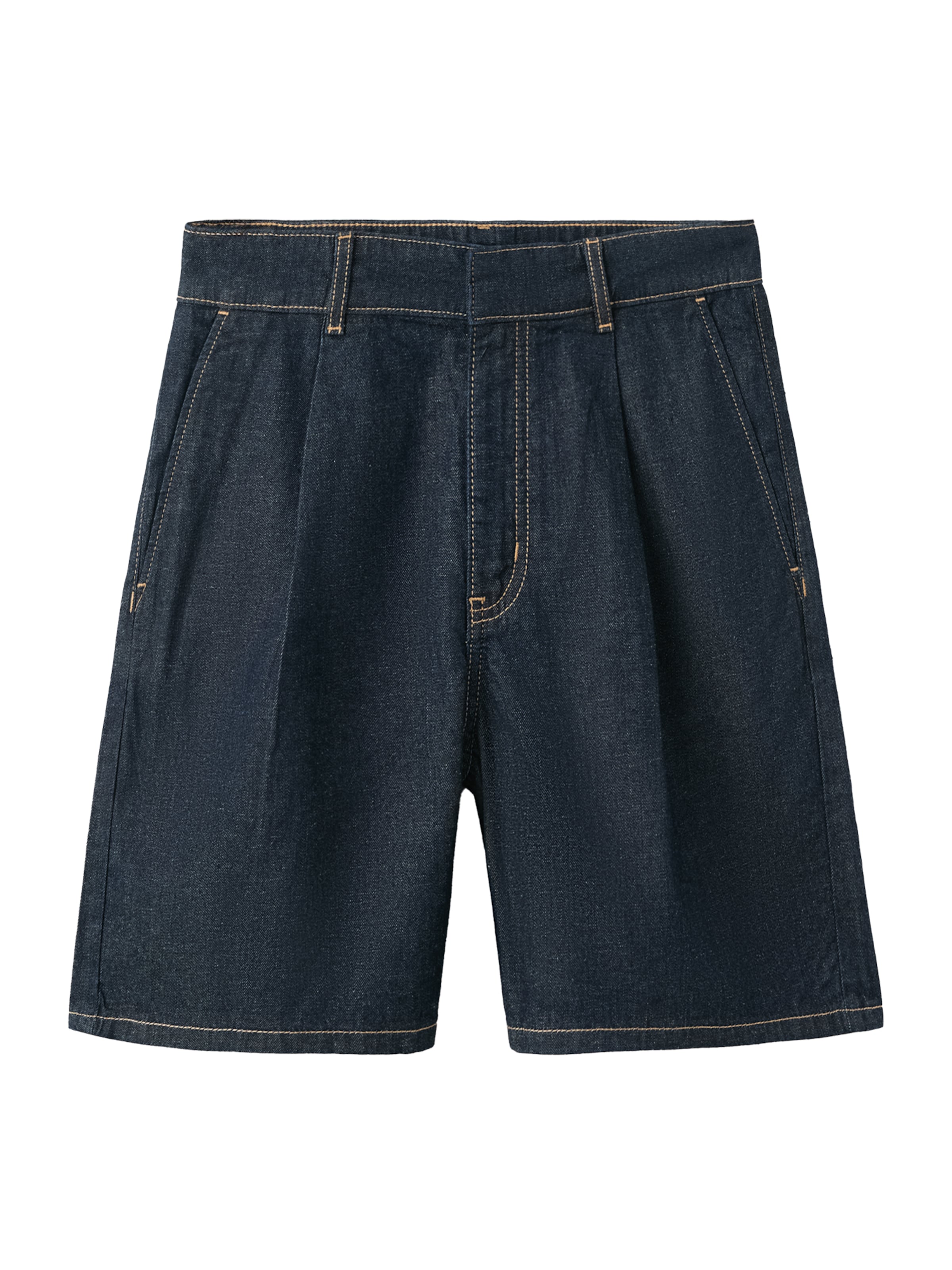 MANGO Bukser med lægfolder 'Amelie' i natblå, Produktvisning