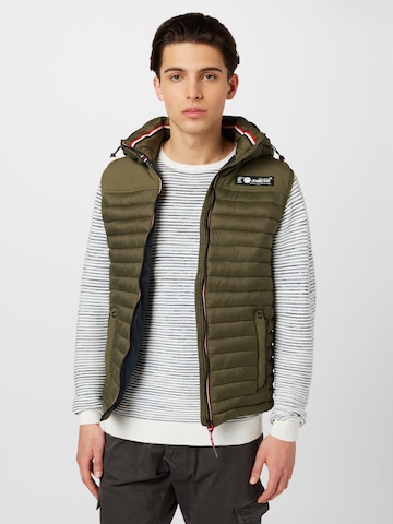 INDICODE JEANS Vest 'Leach' in Green: front
