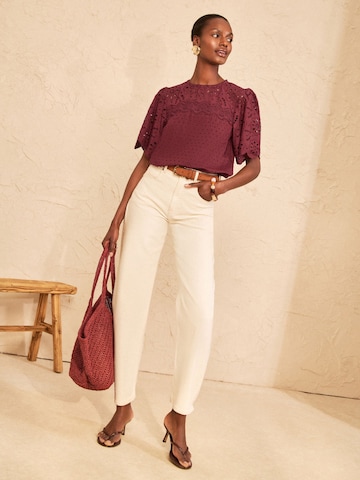love & roses Blouse in Rood