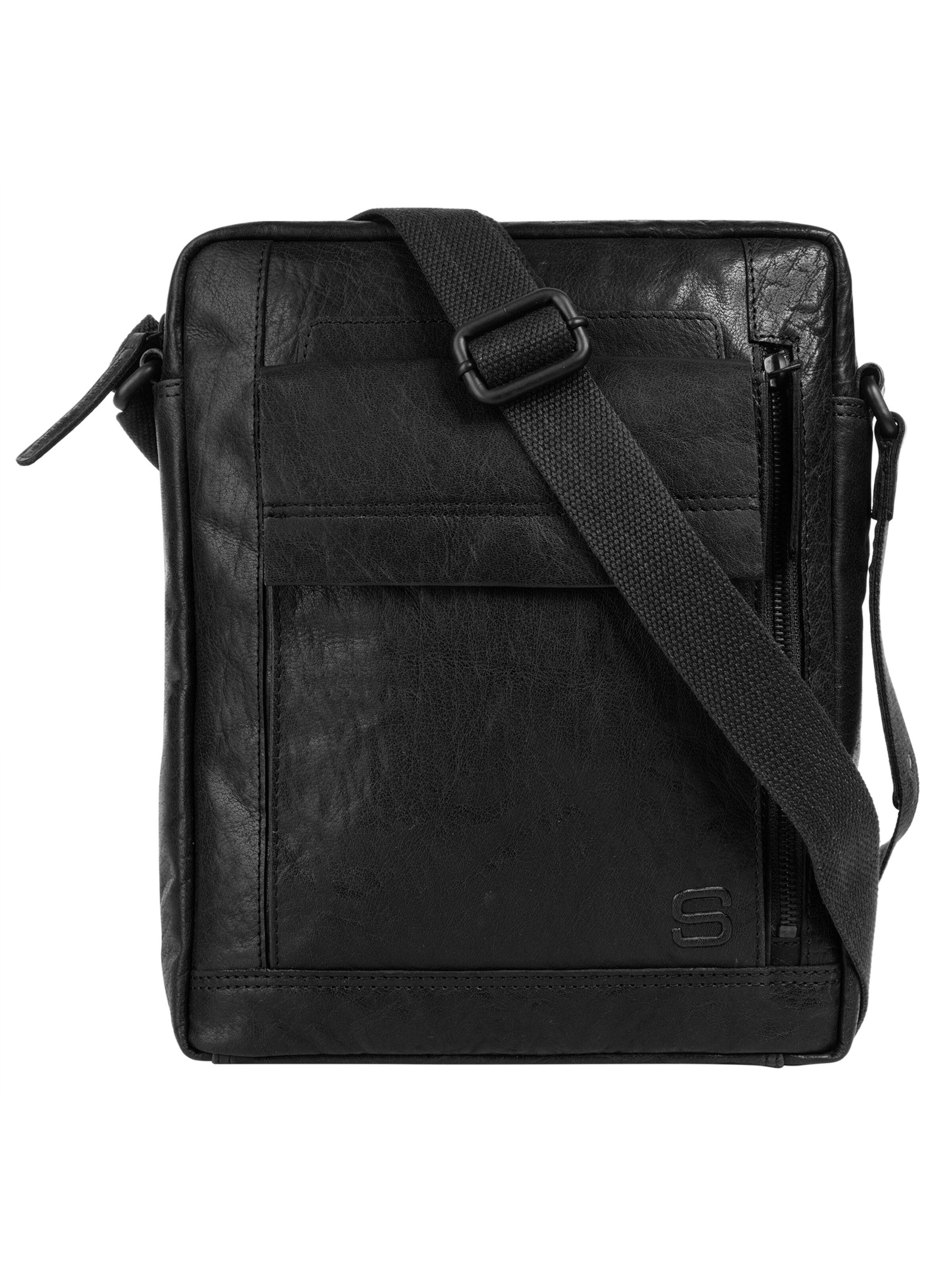 Spikes & Sparrow Crossbody Bag in Black: front
