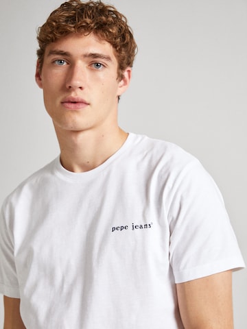 Pepe Jeans Тениска 'CLAUS' в бяло