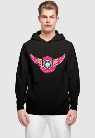 Sweat-shirt 'Captain Marvel - Movie Wings' ABSOLUTE CULT en noir : devant