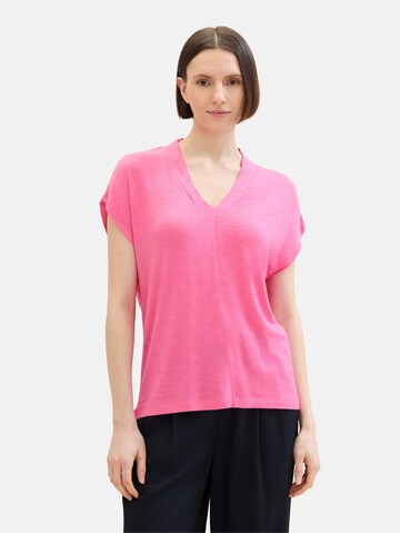 T-shirt TOM TAILOR en rose : devant