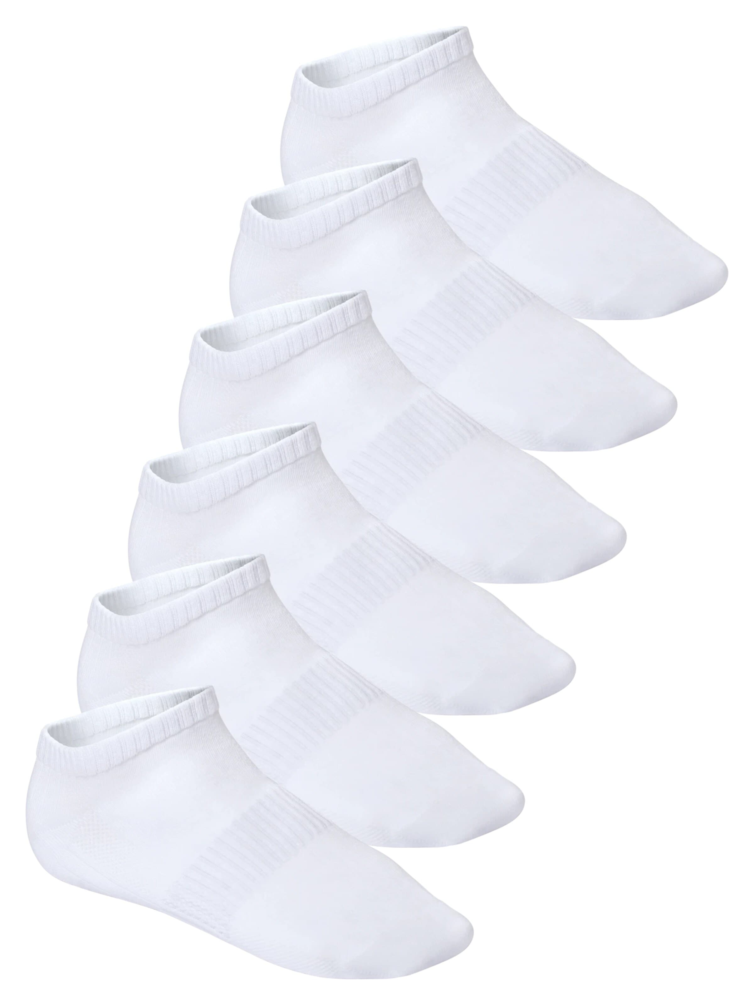footstar Athletic Socks 'Perfect Fit' in White: front