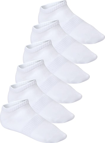 footstar Athletic Socks 'Perfect Fit' in White: front