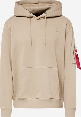 ALPHA INDUSTRIES Sweatshirt in Beige: front