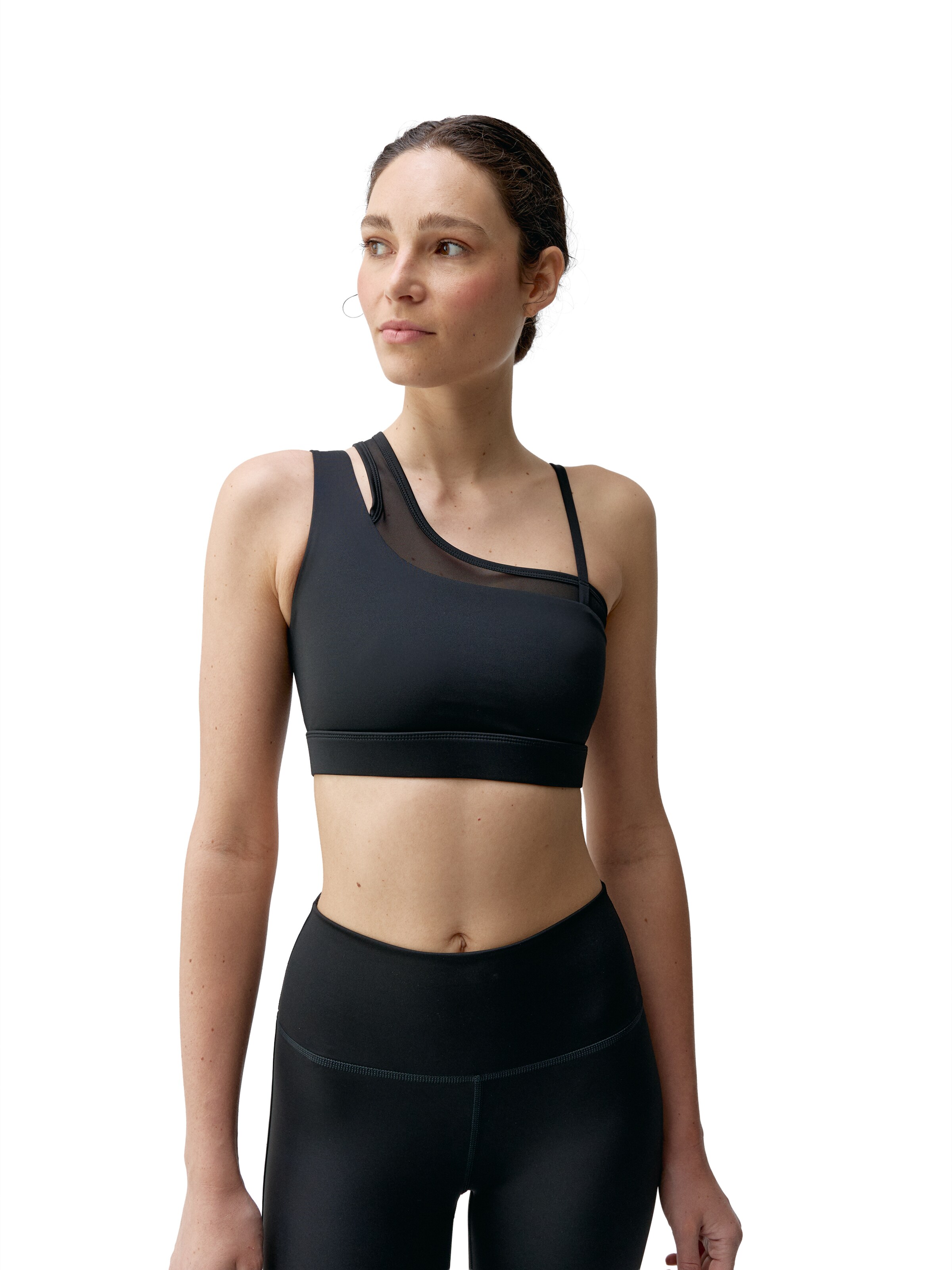 Born Living Yoga Wintermantel 'Karma' in Zwart: voorkant