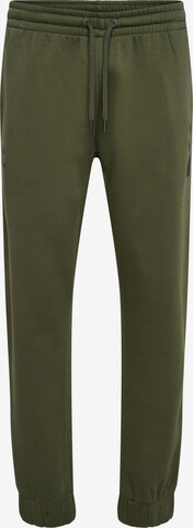 Hummel Tapered Workout Pants 'ACTIVE' in Green: front