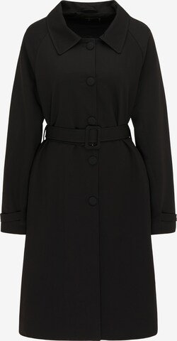 usha BLACK LABEL Between-Seasons Coat in Black: front
