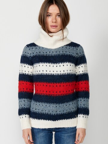 Pull-over KOROSHI en bleu : devant