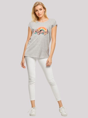 F4NT4STIC Shirt 'Mothers Day Celebration Rainbow Mama Design Mom Appreciation' in Grey