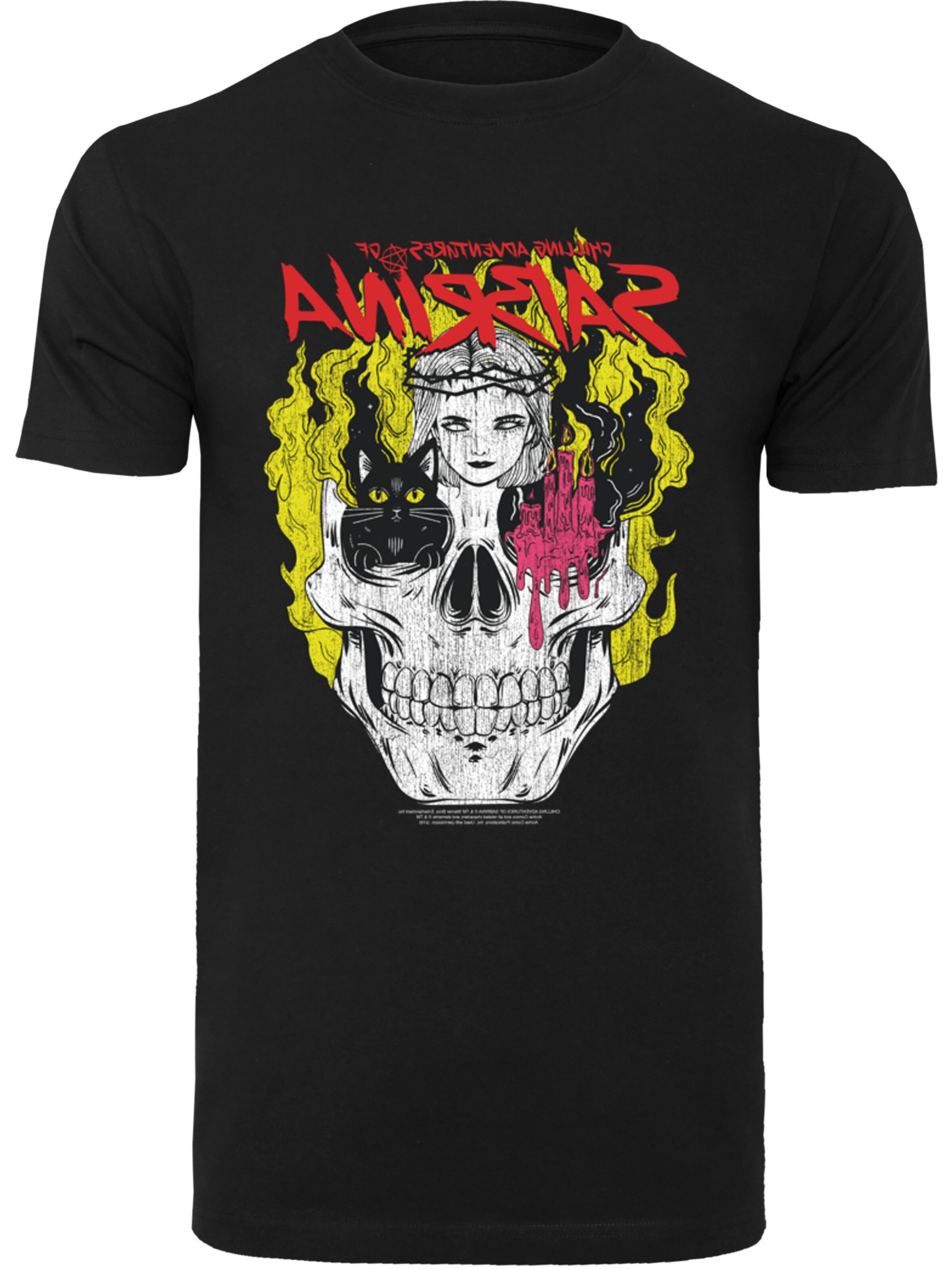 Maglietta 'Adventures Of Sabrina Boys Skull' di F4NT4STIC in nero: frontale