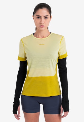 ICEBREAKER - Camiseta funcional 'Energy Wind' en amarillo: frente