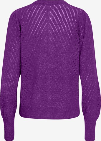 ICHI Knit Cardigan 'KAMARA' in Purple