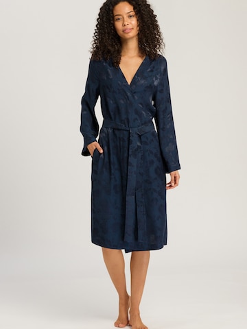 Hanro Dressing Gown ' Valene ' in Blue: front