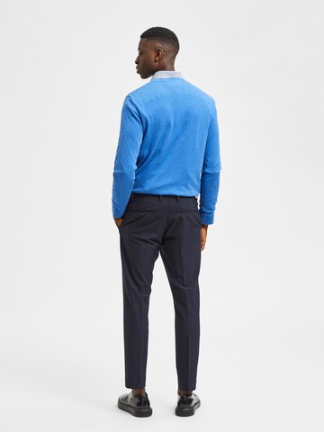 Coupe slim Pantalon à plis 'Josh' SELECTED HOMME en bleu