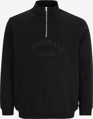 juoda Jack & Jones Plus Megztinis be užsegimo 'JORBLEECKER': priekis